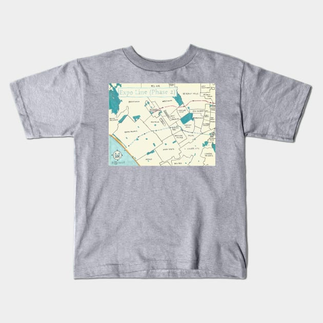 Expo Line (Phase 2) Kids T-Shirt by PendersleighAndSonsCartography